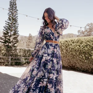 Anisa Maxi Dress - Navy Floral(XS)